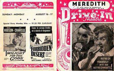 Meredith Drive-In Theatre - Old Flyer